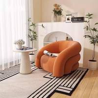 K Fashion Fauteuil Canapé de Salon Simple et Design en Velours Luxédétente