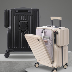 Thời Trang Mới Chất Lượng Cao Hành Lý Bên Túi Tùy Chỉnh Vali Với Người Giữ Cốc Và USB Sạc Phanh Bánh Xe Va Li - Product Image 2