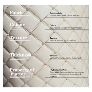 Broderie automobile Tissu en cuir PVC Matériau de plafond de toit de voiture en rouleaux - Product Image 4