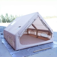 Tente gonflable de luxe 12 places en tissu Oxford imperméable pour l'extérieur, avec fenêtre de toit et port pour poêle, idéale pour le camping et les événements