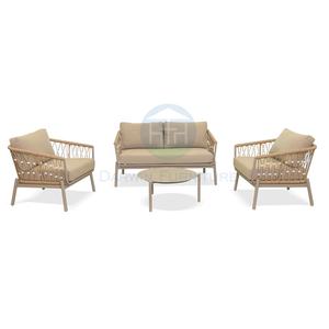 आधुनिक आउटडोर गार्डन सोफा सेट एल्यूमीनियम पैटियो सेशनल कॉर्नर नई बालकनी अवकाश सोफा विचर फर्नीचर - Product Image 3