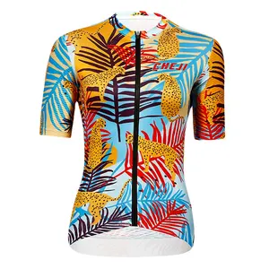 Fabricant personnalisé Oem Your Own Design combinaison de vélo vêtements de vélo de route à manches courtes découpées au laser maillot de cyclisme