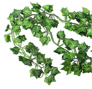 Mejor Venta de hiedra falsa hojas de hiedra artificiales guirnaldas de vegetación vides de hiedra artificiales para la decoración de la pared del jardín del banquete de boda - Product Image 3