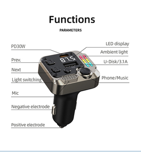 Adaptador de coche con carga rápida Type-C PD30W, potencia de salida de 45W, 5V/1A, luz LED USB, cargador rápido para iPhones. - Product Image 6