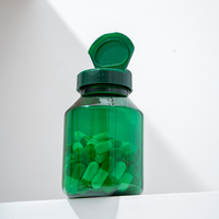Flacon de pilules en PET de qualité pharmaceutique 150cc, léger, résistant aux chocs, conteneur rond pour capsules et comprimés