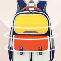 Sac à dos scolaire coloré en tissu Oxford pour enfants, imperméable, 36-56L, multi-poches avec bretelles réglables pour garçons et filles