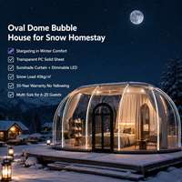 Grande Dôme Transparent Ovale pour Événements Personnalisés : Tente Bulle pour Mariages, Restaurants et Projets Hôteliers