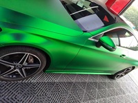 Films de protection de voiture en TPU PET chromé mat vert, fabriqués sur mesure, auto-cicatrisants, anti-rayures, changeant de couleur