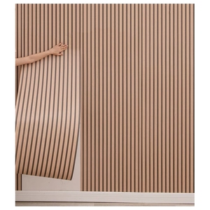 Moderno PVC estriado revestimiento Panel De pared autoadhesivo Peel and Stick 3D <span class=keywords><strong>papel</strong></span> tapiz impermeable patrón geométrico <span class=keywords><strong>Papel</strong></span> De pared - Product Image 3