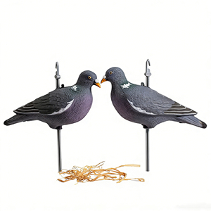 Décoy d'oiseau réaliste 3D personnalisé (pigeon/<span class=keywords><strong>colombe</strong></span>) pour extérieur, jardin, champ, avec piquet en plastique, corps entier, résistant aux UV, durable, décoration - Product Image 3
