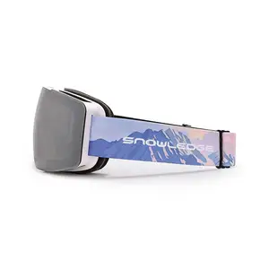 Verres rabattables lunettes de neige protection du nez logo personnalisé marque pour snowboard motoneige raquette