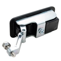 Serrure de porte à bouton-poussoir à déclenchement de grande taille, en alliage de zinc, à levier de compression, pour panneau, serrure de camion, capot, coque de camping-car
