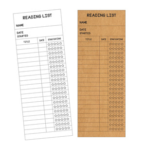 2026 1 Carnet de suivi des livres avec liste de lecture et cartes de marque-pages et de bibliothèque - Product Image 1
