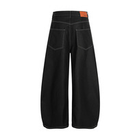 Jean coupe-courbe style streetwear hip-hop – Design décontracté multi-poches, patchwork unique, pantalon ample à jambe large