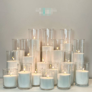 Bougie perle cire sable vases en verre de haute qualité boîte de soja en gros coloration des plantes mariage aromatique blanc perle poudre bougie - Product Image 1