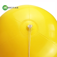 Ballon jaune d'extérieur, étang, ballon d'effroi des oiseaux, ballon d'yeux de terreur