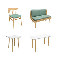 Meubles de restaurant de luxe Canapé de cabine murale pour café Combinaison table et chaise incurvées personnalisées