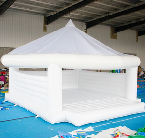 Hermoso Castillo Inflable Blanco para Bodas, Casa <span class=keywords><strong>de</strong></span> Brinco Grande <span class=keywords><strong>de</strong></span> PVC, Trampolín para Niños y Adultos, Eventos y Fiestas <span class=keywords><strong>de</strong></span> Bodas - Product Image 3