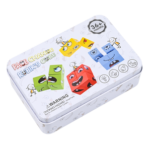 Giochi in Legno Montessori per <span class=keywords><strong>Bambini</strong></span>, Cubo Cambia-Faccia, Puzzle Educativo, <span class=keywords><strong>Gioco</strong></span> <span class=keywords><strong>da</strong></span> <span class=keywords><strong>Tavolo</strong></span> per Interazione Genitore-Figlio, Giocattolo per Bambine - Product Image 5