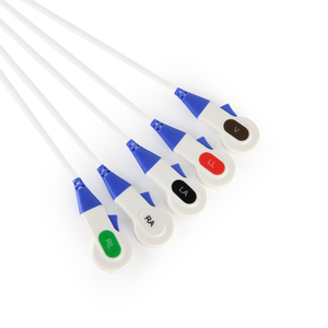 <span class=keywords><strong>ECG</strong></span> สายนำสัญญาณ telemetry สำหรับสายตะกั่วฟิลลิป <span class=keywords><strong>ECG</strong></span> 5สายสแน็ปเดิม M2592A โรงงานดูแล - Product Image 4
