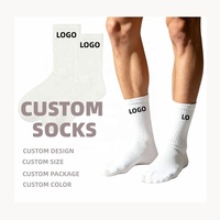 Chaussettes longues en coton tricoté personnalisées avec logo d'usine, pour le sport, le quotidien, mi-mollet, été, enfants, jeunes, adultes, à séchage rapide, avec revers/corps extensible