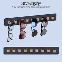 Support mural moderne en bois massif pour lunettes de soleil, design durable, présentoir multifonctionnel pour salle de bain et usage domestique