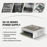 Alimentation DC-DC isolée SD-25C 25W 12V Entrée 36-72VDC Efficacité 81% Sortie unique pour télécommunications et réseaux de capteurs