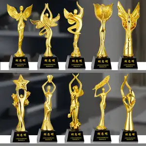 2023 High Selling School Wettbewerb Kunden spezifischer Tanz Little Golden Man Souvenir Resin Trophy