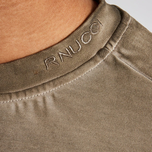 Camiseta de algodón puro personalizada de fabricante con cuello redondo Impresión en blanco Camiseta transpirable de gran tamaño para hombre - Product Image 4