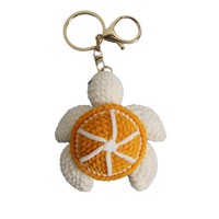 Porte-clés tortue mignon fait à la main, mini jouet tortue, pendentif