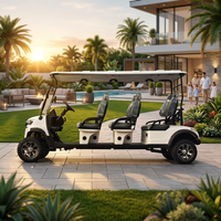 Voiturette de golf électrique moderne avec batterie au lithium, capacité tout-terrain et accessoires haut de gamme