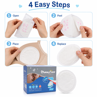 MummyFriend Almohadillas Absorbentes Desechables Tridimensionales Transpirables para Lactancia, de Tela No Tejida con Pulpa de Madera y SAP, para Maternidad