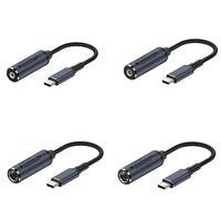 Adaptateur d'alimentation pour ordinateur portable et appareil photo en nylon de 17,5 cm, convertisseur multi-ports PD 65W Type-C mâle vers DC femelle DC4017F/CM-65W-17CM