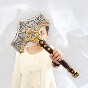 God Of War Thor Hammer Kratos The Blades of Chaos Atreus PU Weapon Kids Toys Harmless Cosplay Game Party