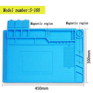Tappetino in Silicone Blu S-160 Resistente al Calore per Saldatura BGA Riparazione Parti di Telefoni Cellulari Scheda Madre Laptop Pad in Gomma Siliconica - Product Image 2