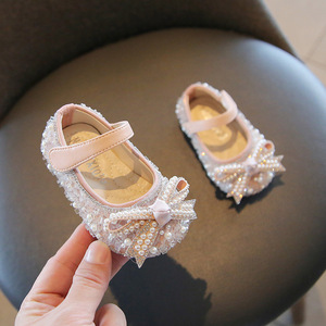 Zapatos brillantes para niños y niñas, zapatos de princesa con diamantes de imitación y perlas, y boda para fiesta, nuevos - Product Image 4