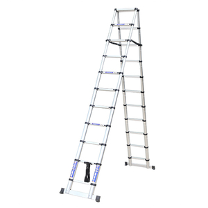 Échelle télescopique multifonctionnelle portable en alliage d'aluminium, échelle télescopique double face en <span class=keywords><strong>bambou</strong></span> - Product Image 5