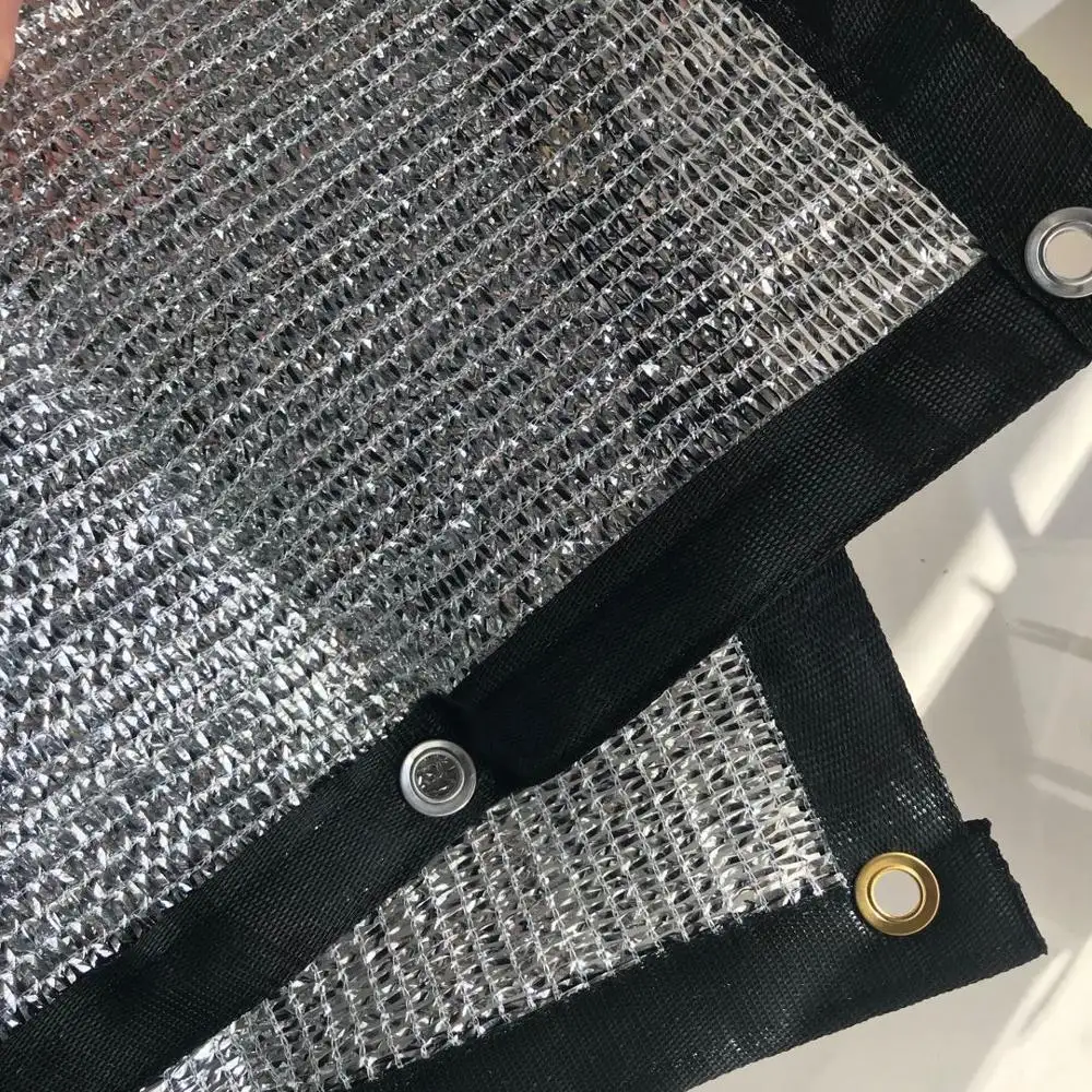 4*3m 80% calor reflectante de aluminio tela de sombra de malla de protección revestimientos para perro cajas bloque de sun de la tela