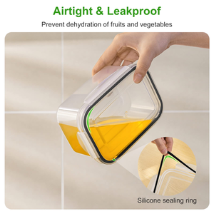 Airtight Food <b>Storage</b> <b>Container</b> Removable Divided Compartments Clear Plastic Travel Fridge Organizer <b>Kitchen</b> Fruit Snacks - Product Image 3