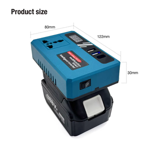 Convertisseur de courant sinusoïdal 200W 150W compatible avec les appareils portables multi-marques <span class=keywords><strong>Makita</strong></span> Dewei 18-21V 110/220V - Product Image 5