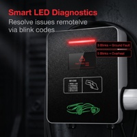 Connecteur modulaire enfichable, chargeur de véhicule électrique 22 kW avec écran 4,3 pouces, RCD de type B, câble TPU, indicateur LED, chargeur de véhicule électrique CE/TUV/UKCA