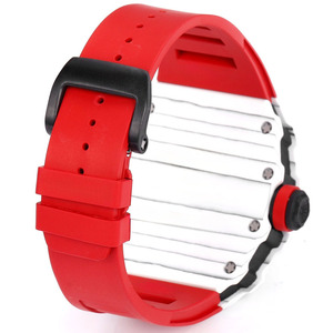 Montre de sport haut de gamme pour homme et femme, en fibre de carbone, texture marbrée unique, cadran squeletté, tourbillon transparent, montre de course - Product Image 6