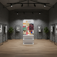 Étagère de présentation portable en métal pour salons professionnels, supermarchés, restaurants, événements, entreposage extérieur/intérieur et produits de marque