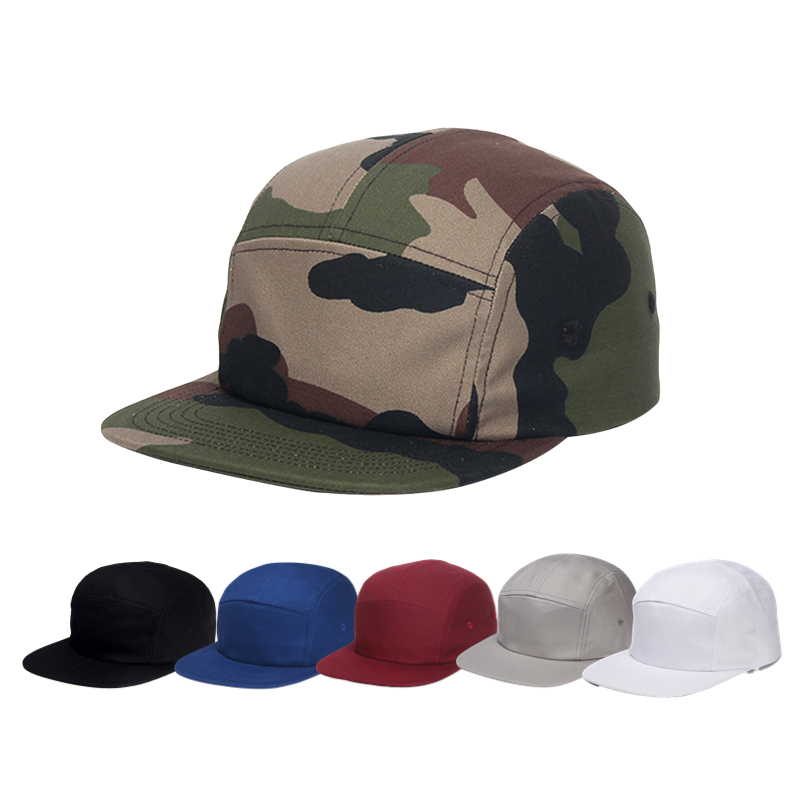 FF1225 Custom Camo Hip Hop 5 Panel Baseball Cap Women Men