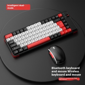 Ofis eğlence veya kızlar için çift modlu kablosuz klavye fare kombo yüksek renkli LED evrensel tasarım - Product Image 2