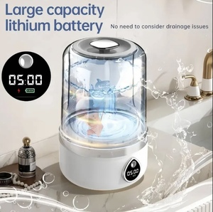 Nueva Mini Lavadora Plegable <span class=keywords><strong>de</strong></span> Plástico con Alimentación USB, Lavadora Portátil Semiautomática Todo en Uno para Ropa Interior y Calcetines - Product Image 2