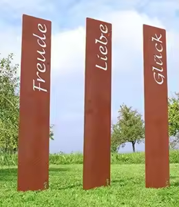 Laser Cut Rusty Steel Plate <b>for</b> Outdoor <b>Garden</b> Ornament House Number <b>Sign</b> <b>for</b> Hotel Apartment or House Rusted Metal <b>Sign</b> - Product Image 4