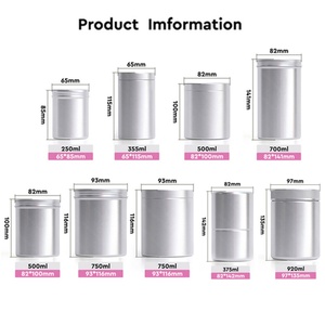 Envase Metálico de 350 ml, 700 ml, 750 ml, 900 ml, Lata de Aluminio para Bebidas, Latas de Aluminio para Alimentos - Product Image 3