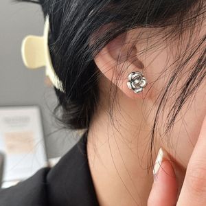 Yinruitai S925 Sterling <b>Silver</b> Camellia <b>Stud</b> Earrings For Women Flower Shape Everyday Wear - Product Image 1