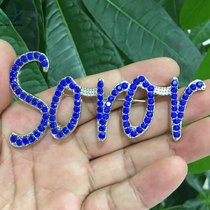 Custom <strong>Letters</strong> Soror Metal Crystal Pearl Jewelry Brooch Pin for Greek Sorority Zeta <strong>Phi</strong> Beta Sigma Gamma Rho Delta <strong>Alpha</strong> Eta Chi - Product Image 5